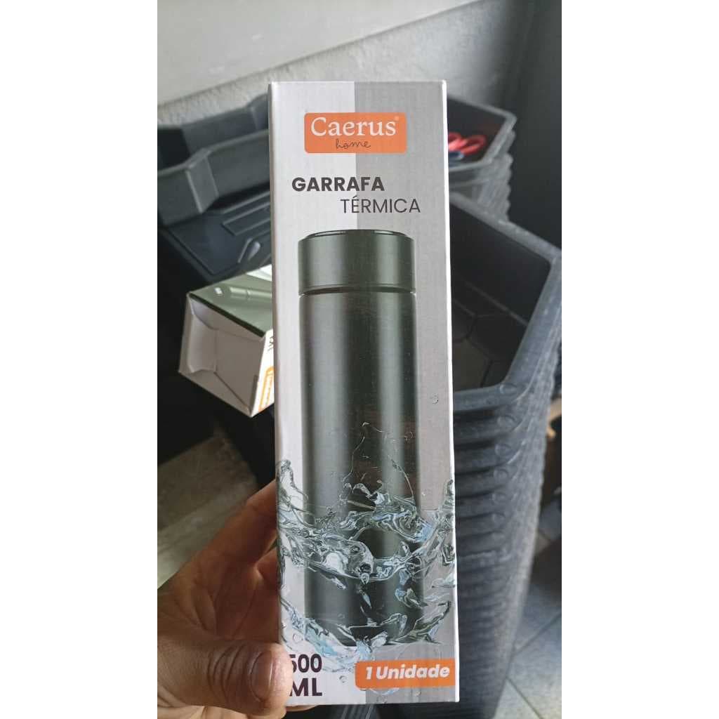 Térmica Garrafa Sensor Temperatura Digital Inox Café Bebidas 500ml