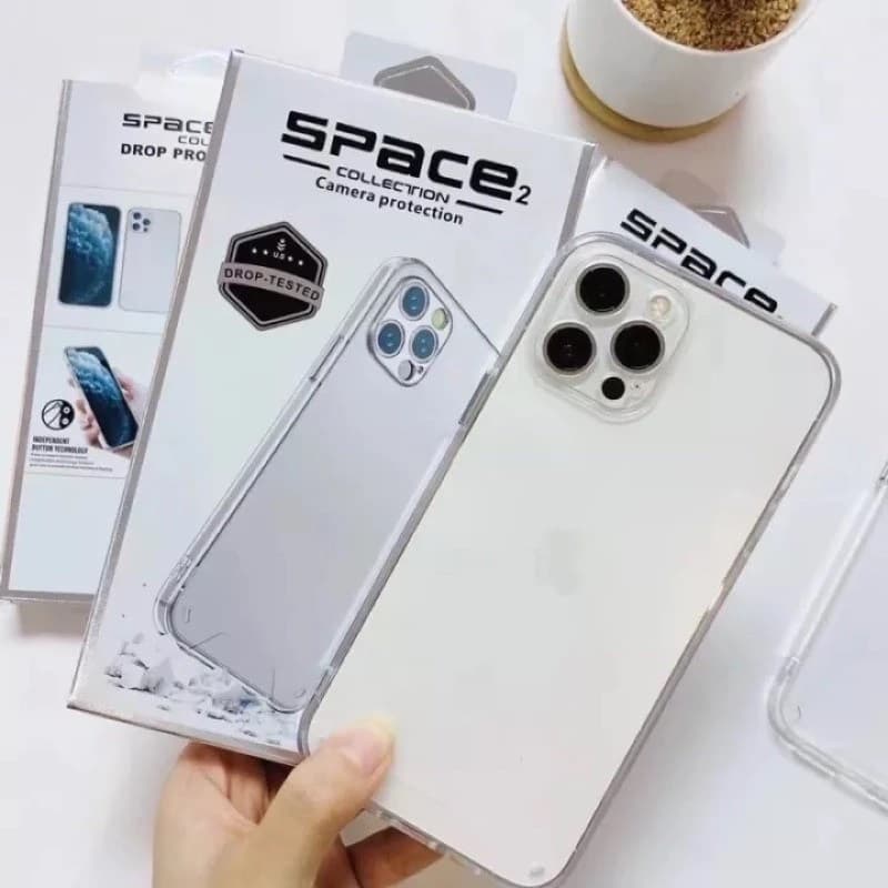 Capa Capinha Space Transparente Anti Impacto TPU Case Apple IPhone Vários Modelos