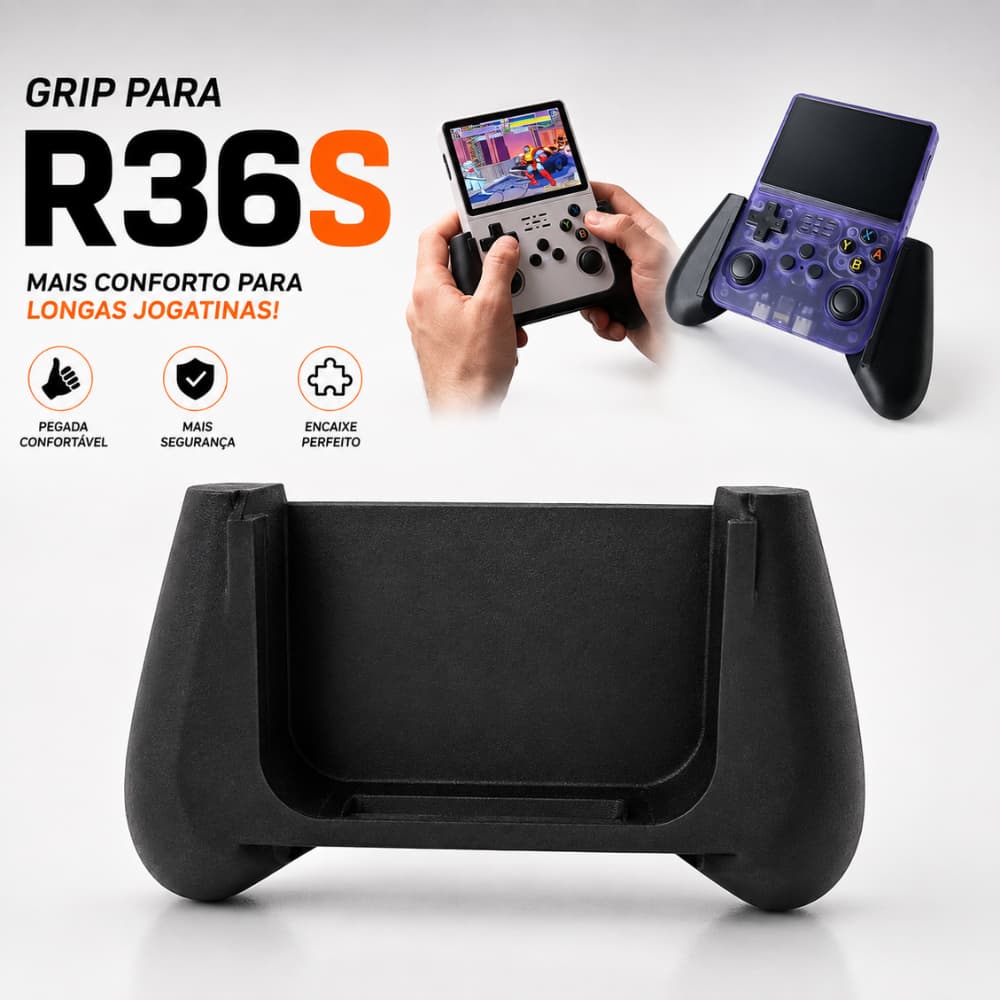 Grip para R36S com Base de Mão Ergonômico Kit Completo Conforto e Precisão para Jogar
