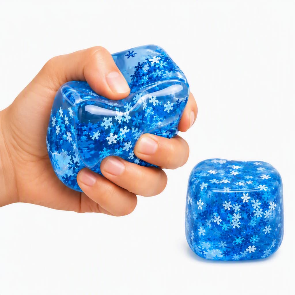 Squishy Cubo Gel Gelo Antiestresse Sensorial TikTok Super divertido Cor Sortida