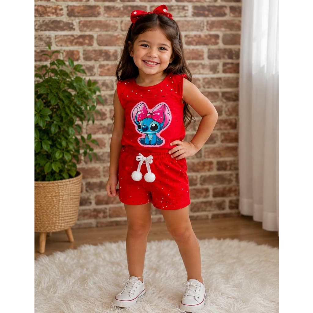 conjunto stitch feminino infantil conjunto para menina infantil stitch