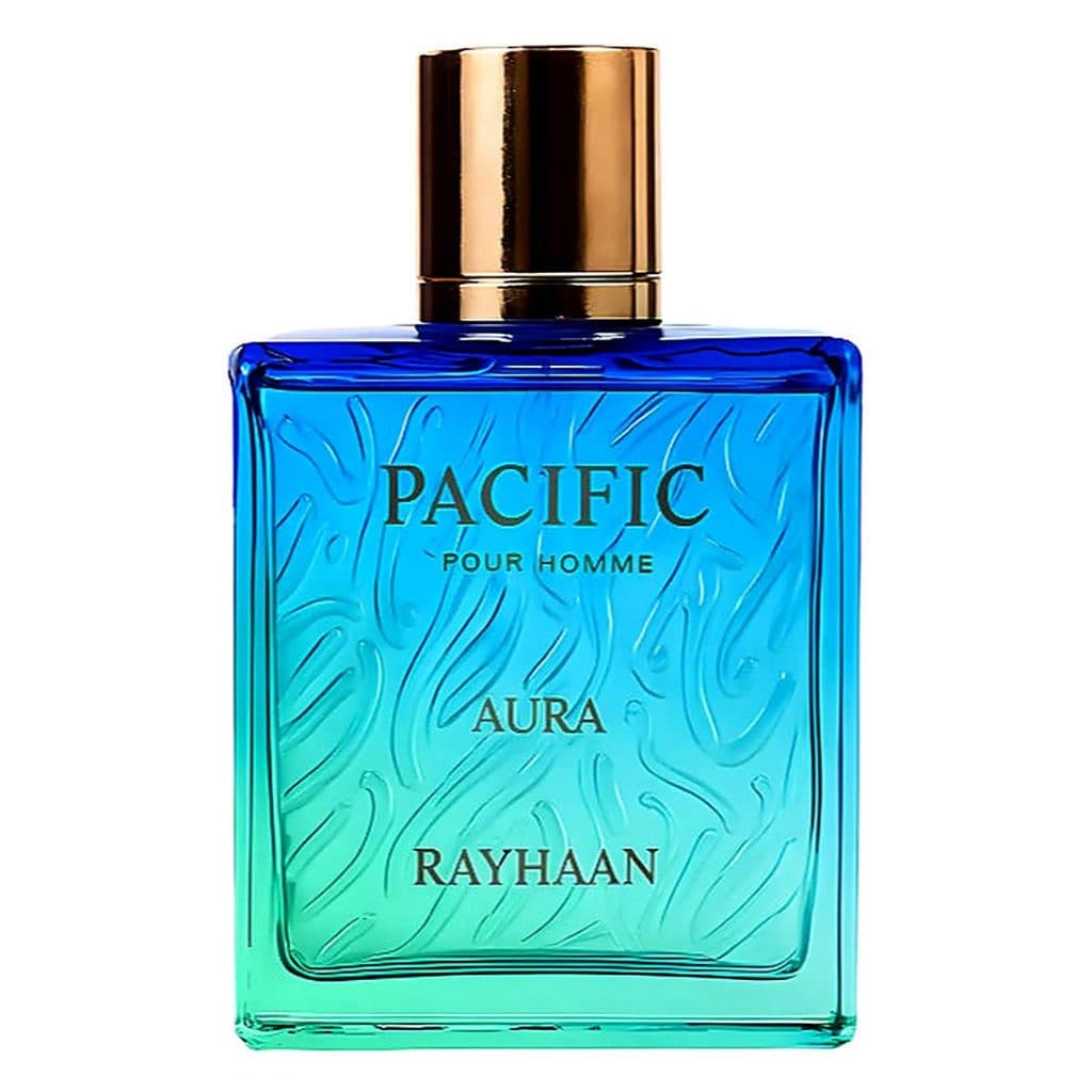 Perfume Rayhaan Pacific Aura Eau de Parfum 100ml Masculino Original Importado Amadeirado Cítrico Floral