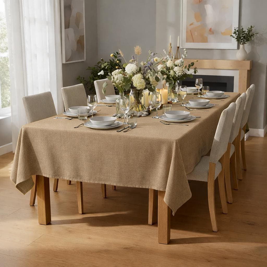 Toalha De Mesa Tecido Rustico Premium Para Uso Comercial e Doméstico Mesa Jantar Eventos Restaurante 4 Metros