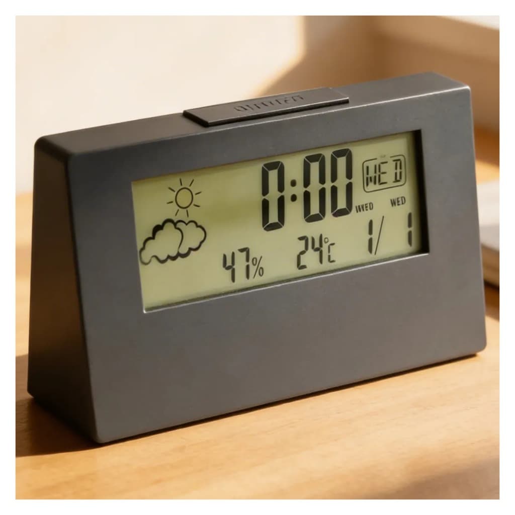 RELÓGIO DESPERTADOR DIGITAL DE MESA, DISPLAY LED, MODERNO, PRÁTICO E IDEAL PARA QUARTO, ESCRITÓRIO OU ESTUDOS!