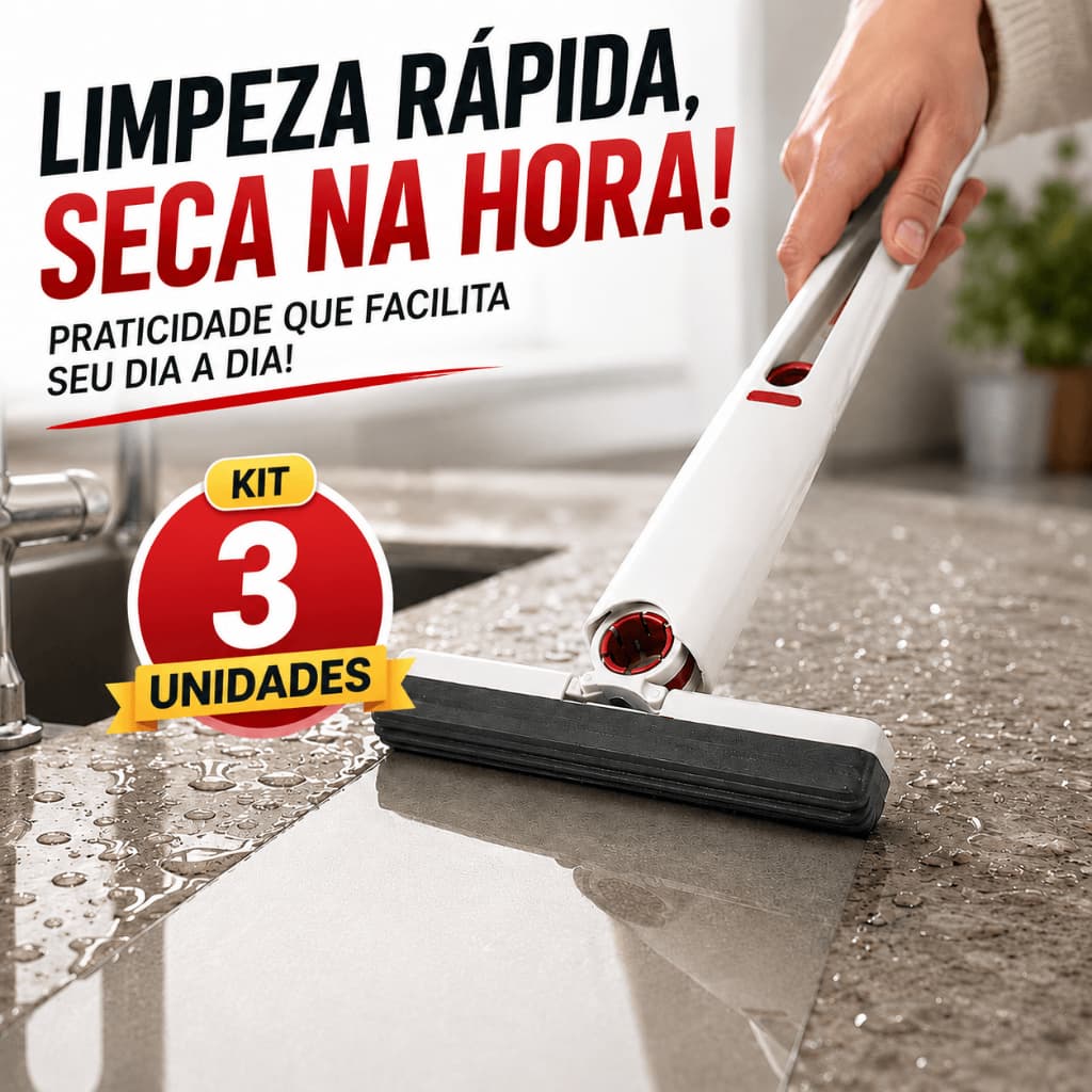 Mini Mop Portátil Auto Torção Rodo Esponja Esfregão Retrátil Pia Bancada Cozinha Banheiro Vidro Carro
