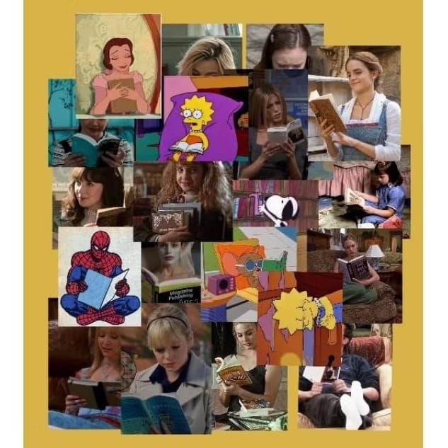 Kit 20 Adesivos Love Books Personagens Apaixonados por Literatura Livros Decoração Papelaria Scrapbook
