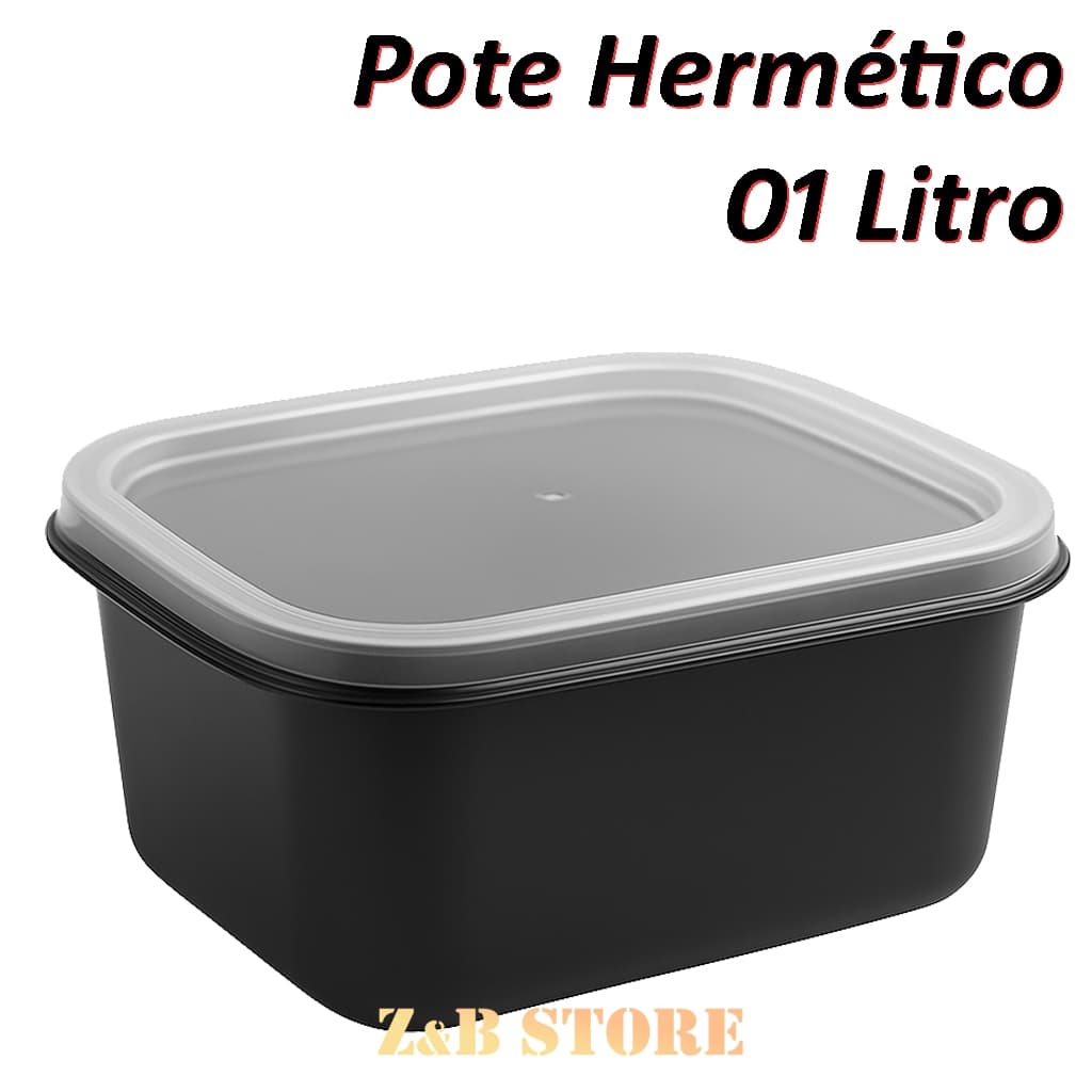 Pote Hermético 1,0L com Tampa de Vedação - Ideal para Marmita e Refeições