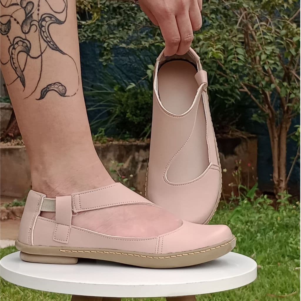 Sapatilha Rosa Feminina Confortavel Conforto Boneca Casual Retro