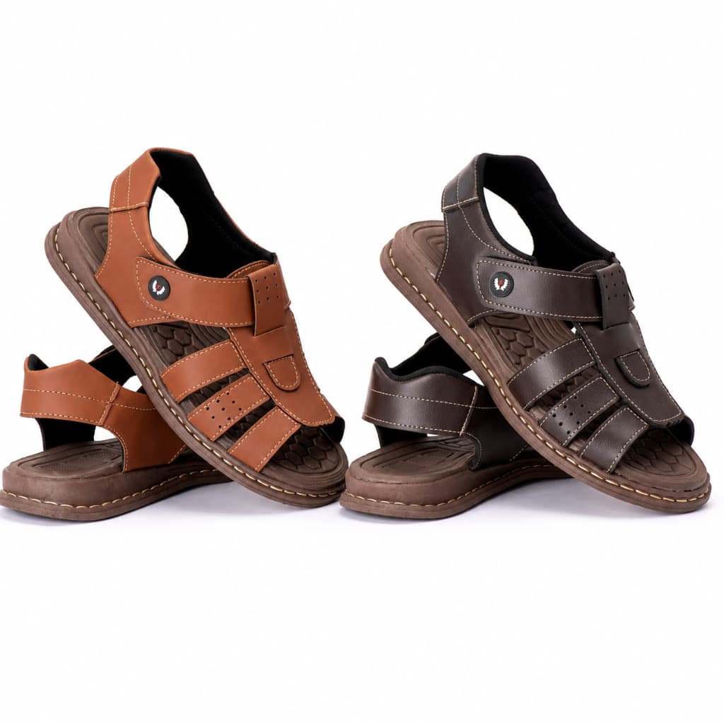 kit 2 sandalias masculinas conforto + carteira slim couro leve antiderrapante casual dia a dia promoçao