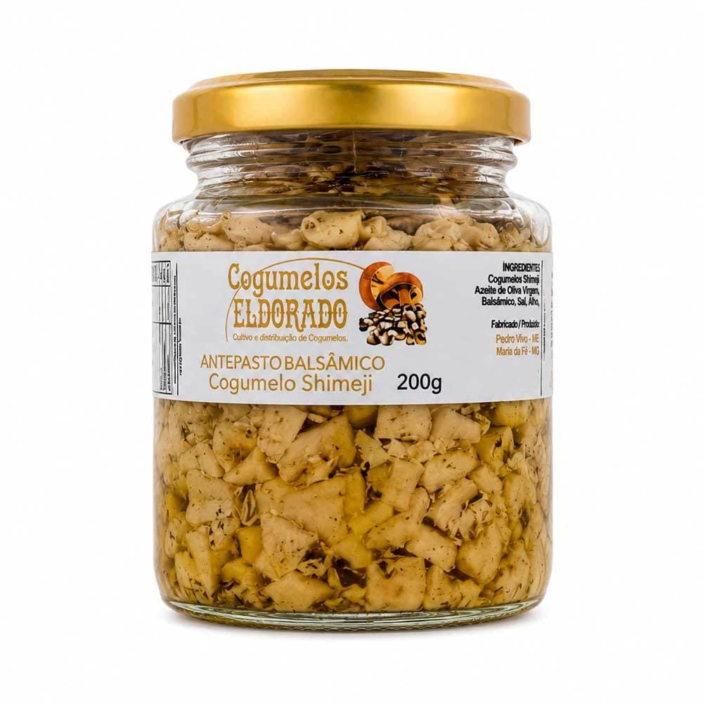 Antepasto de Cogumelo Shimeji 200g feito com Azeite Extravirgem Maria da Fé Para Pães Queijos Tábuas