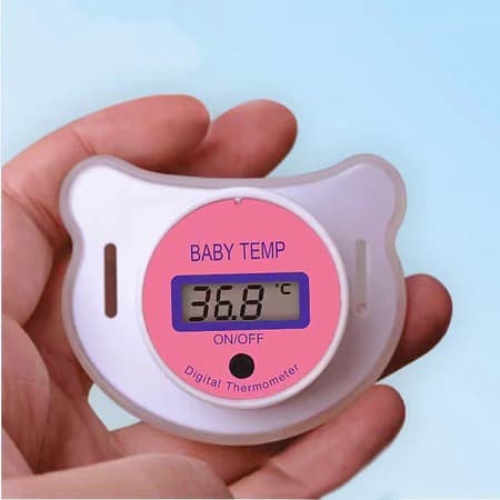 Termômetro Oral de Chupeta Digital Bebê Controle de Febre Infantil Medição Rápida Com Bipe Sonoro Temperatura