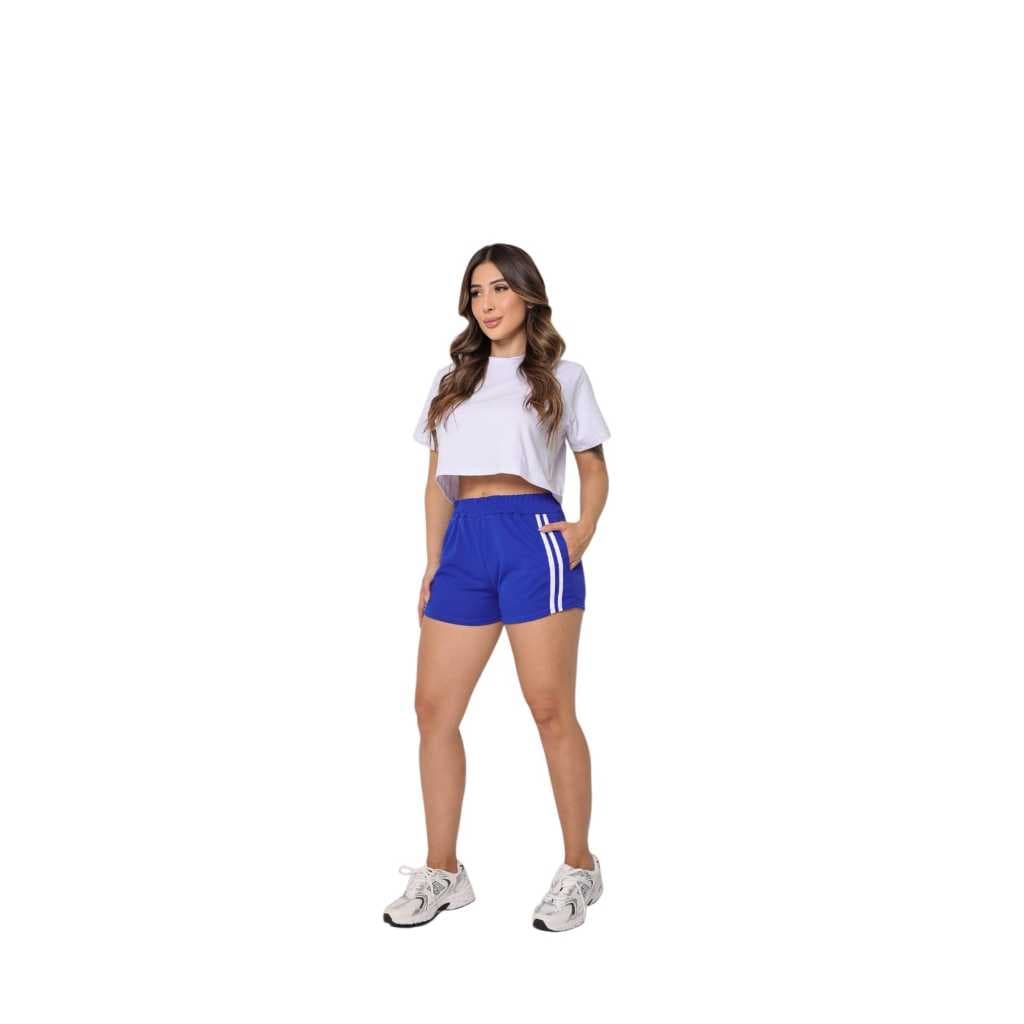 Short Dry Fit Feminino elastano premium modelador  Retro Curto Praia Vera jogador Esportivo