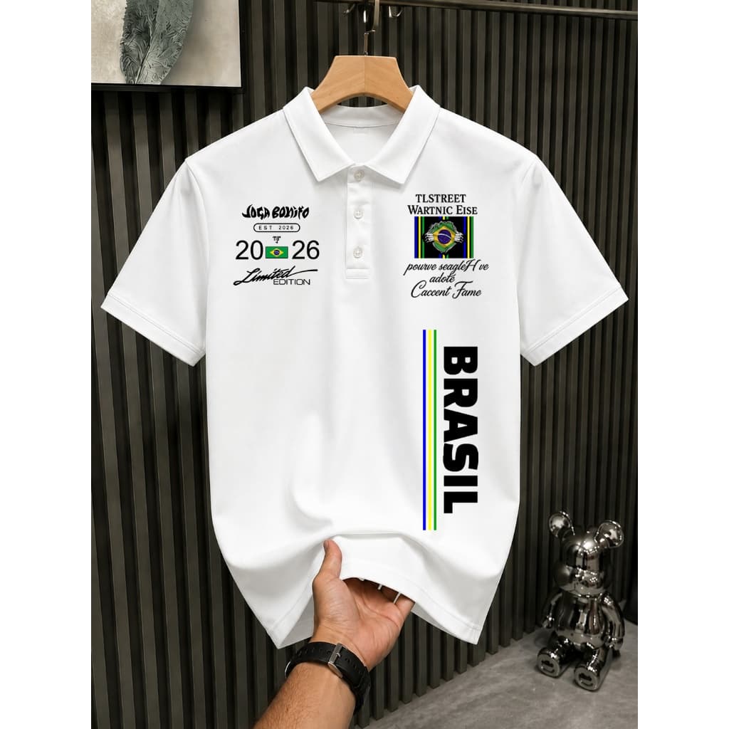 Camisa Polo Brasil Copa 2026 Seleçao Brasileira Njr EdiçaoLimited Joga Bonitoo