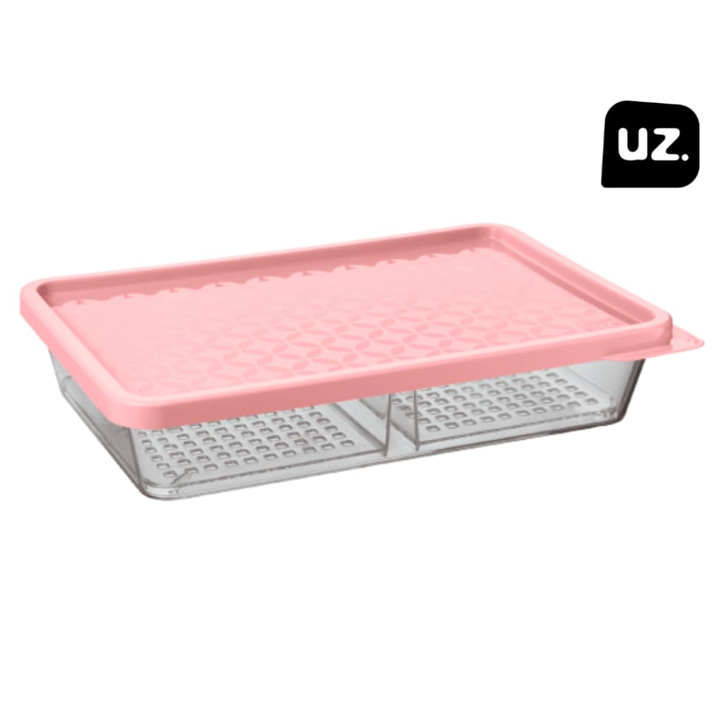 Porta Frios com Divisoria Duplo Preto com Suporte Porta Queijo e Presunto Resistente UZ