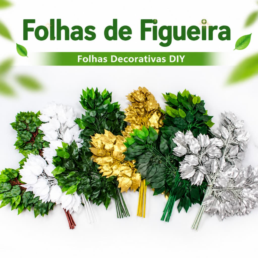 Folhas de Figueira Artificial Realista Galhos de Ficus Decorativo Para Casa Festa Jardim Decoração A-2
