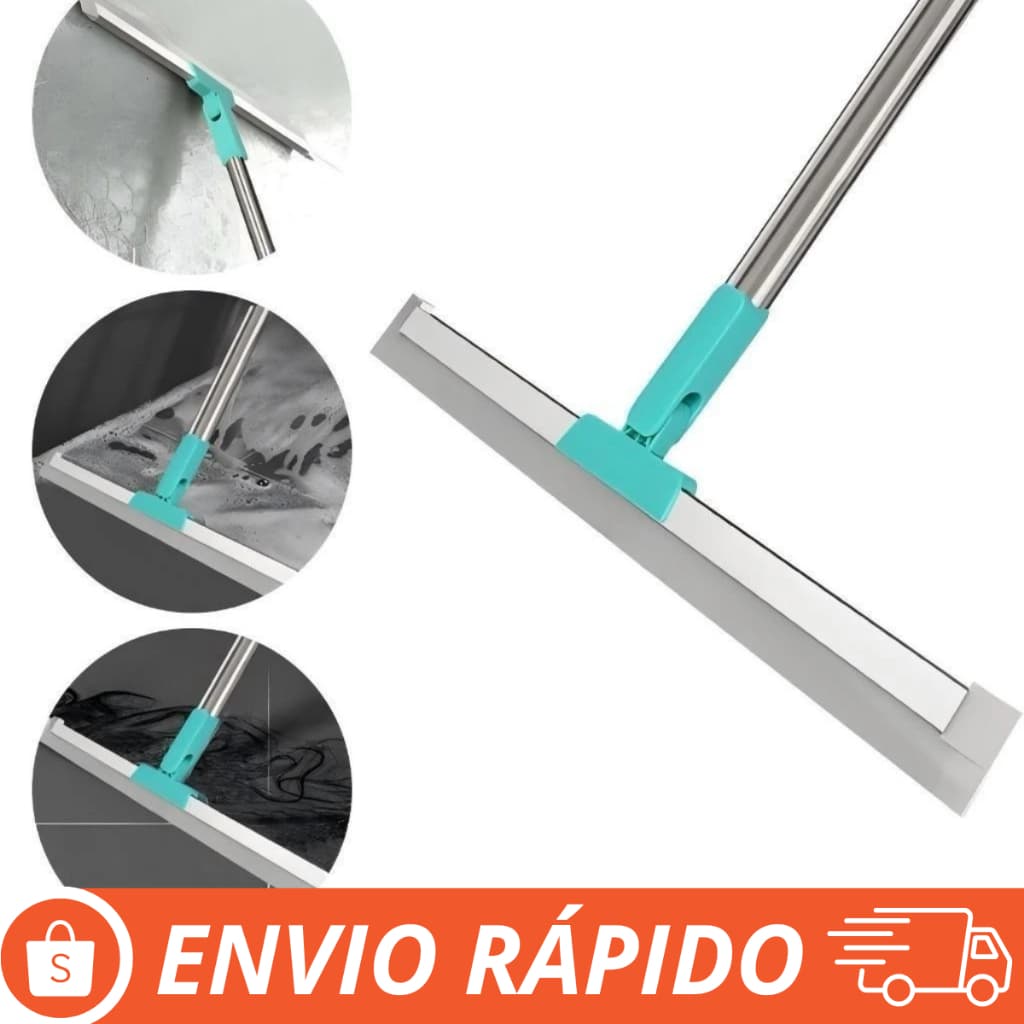Rodo articulado de Silicone Para Limpeza de Piso Vidros Com Gancho Secos e Molhados Uso Duplo ajustavel resistente