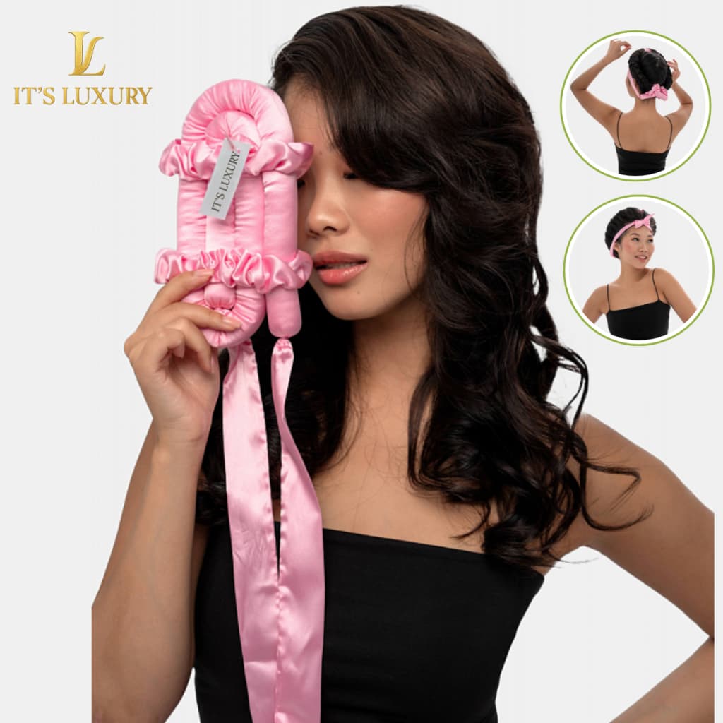 Kit Modelador de Cachos Luxury em Cetim Premium com Scrunchies – Cachos Perfeitos feitos sem calor –
