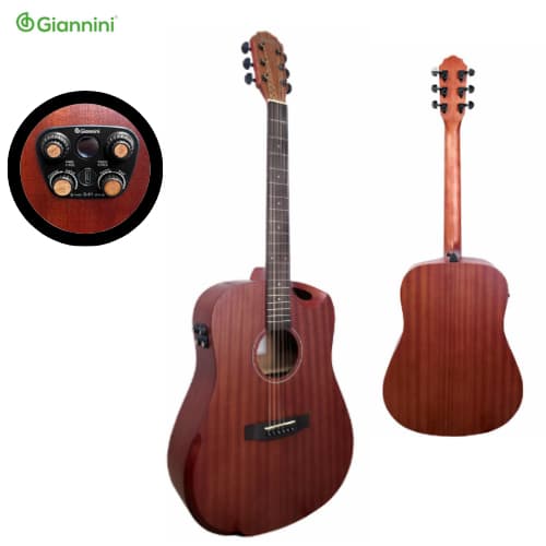 Violão Aço Eletroacústico com Efeitos Giannini Acoustik GDH CFX WS (Walnut Satin) REGULADO PELO LUTHIER