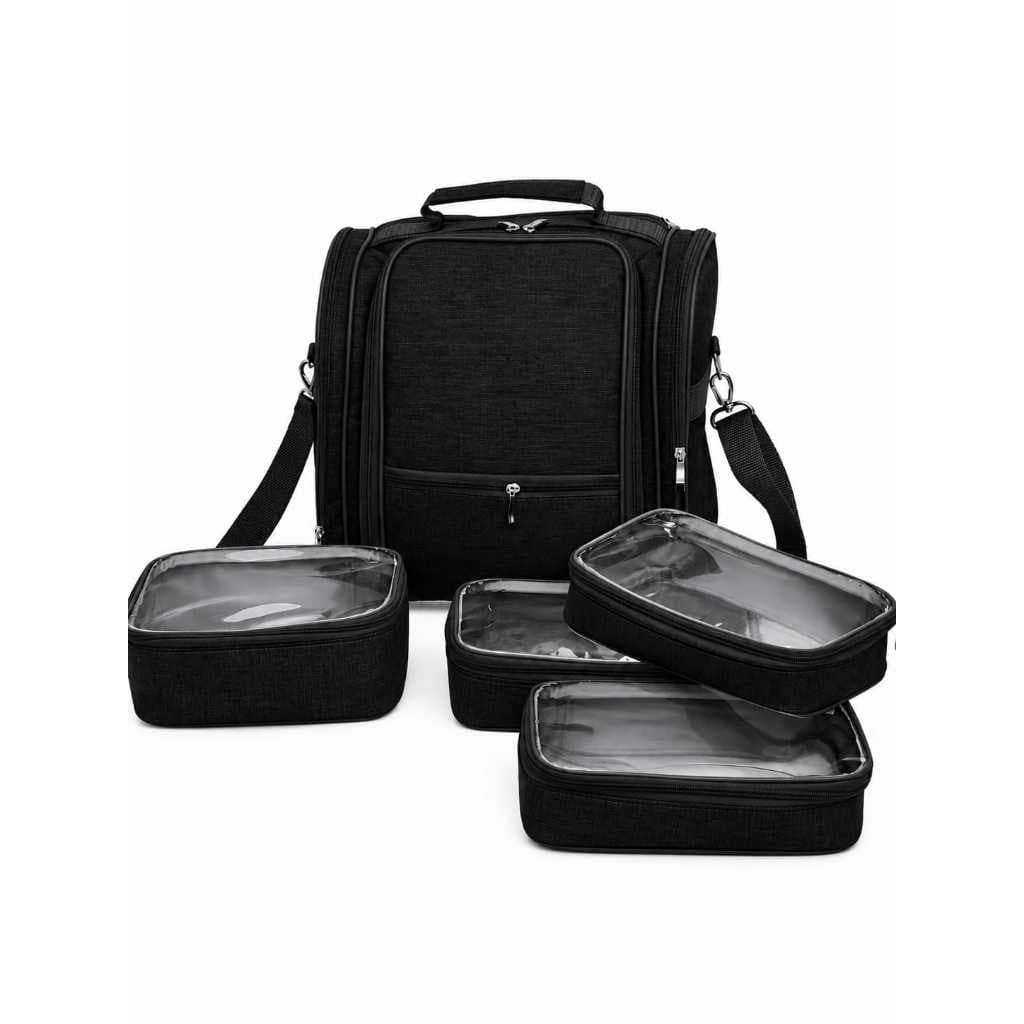 Mochila Maleta Bolsa Grande Maquiagem Manicure Porta Esmaltes Maquiadora Manicure Cabeleireira
