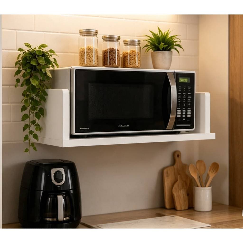 Prateleira para Micro-ondas MDF Branco 50x40cm