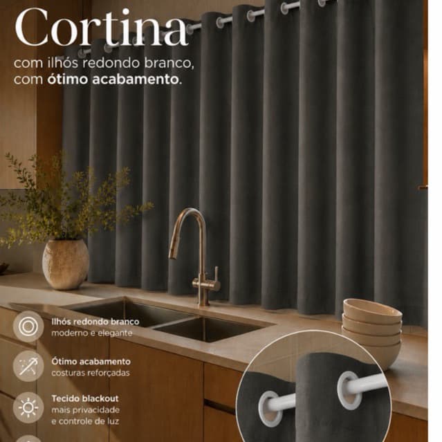 Cortina Vitro Banheiro Blackout 0,90x0,80 Decoração Banheiro