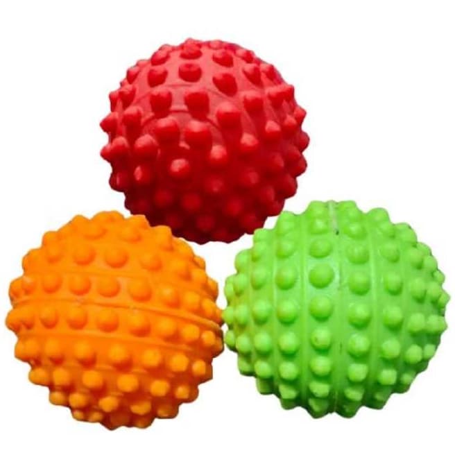 Bolinha para Cachorro Kit 3 Bolas Cravo Fisioterapia Massagem Anti Stress Bolinha Cravo Macia Envio Imediato bolinha pet