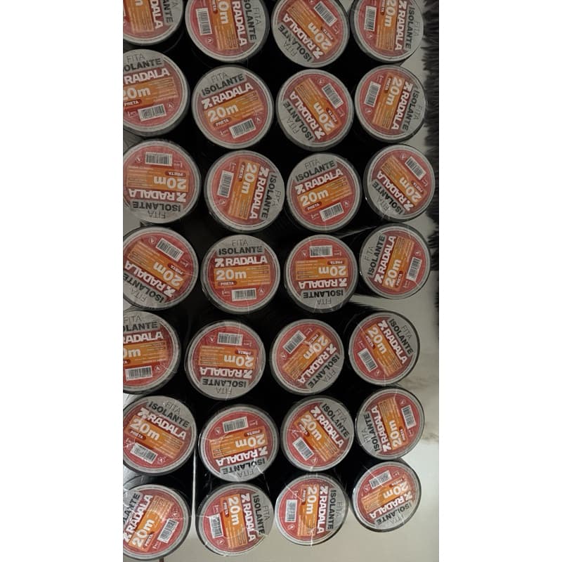 PACOTE COM 10 UND DE FITA ISOLANTE RADALA FITA ANTECHAMA FITA 18MM x 20M
