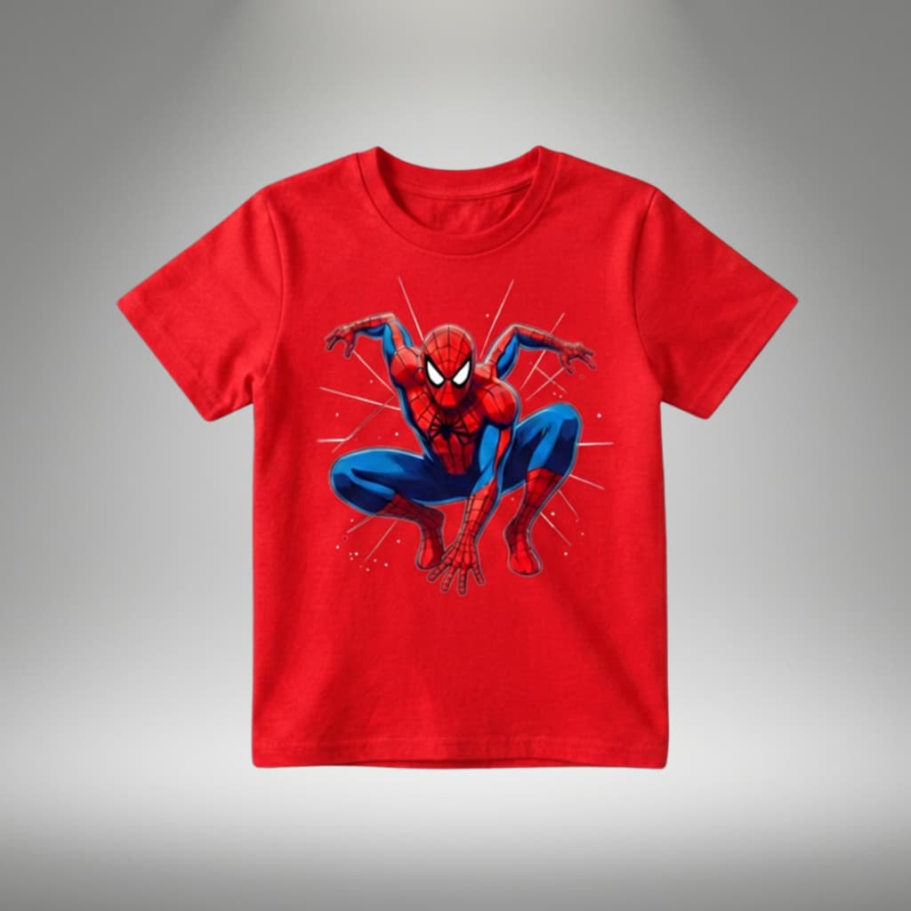 Camiseta Infantil Masculina Homem Aranha Manga CURTA 100% Algodão Confortável Menino