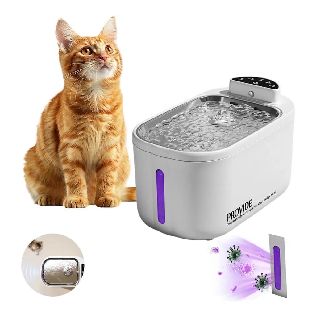 Fonte de Água para Gatos e Cães 4L Sem Fio Bebedouro Automático Pet Inteligente com Filtro Quádruplo e 3 Modos de Fluxo