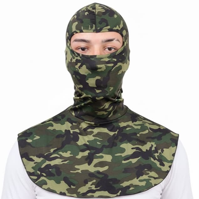 MÁSCARA DE PESCA CAMUFLADA TOUCA NINJA BALACLAVA PESCADOR MÁSCARA PESCARIA UNISSEX PROTEÇÃO SOLAR SUPLEX