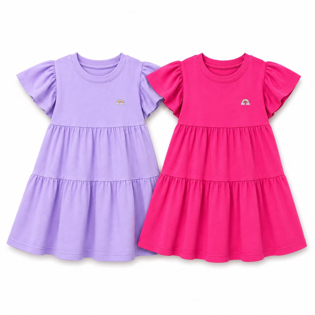 Kit 2 Vestido Infantil 3 Marias 100% Algodão Vestido de Criança Confortável 2 4 6 8  Feminina