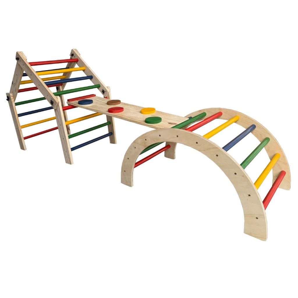 Triangulo Montessori Duplo Colorido Com Ramoa e Ponte Colorida