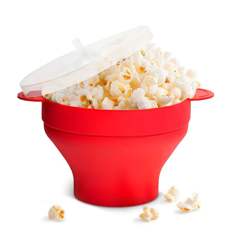 Pipoqueira de Silicone para Micro-ondas - Prática e Sem Óleo, Capacidade 1,8L