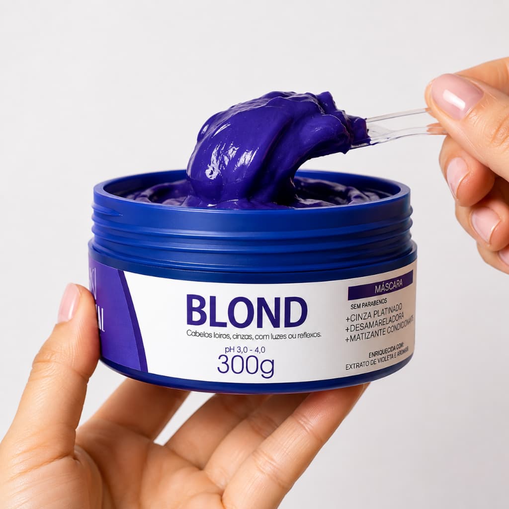 Máscara Matizadora Roxa Blond 300g para Cabelos Loiros Desamareladora