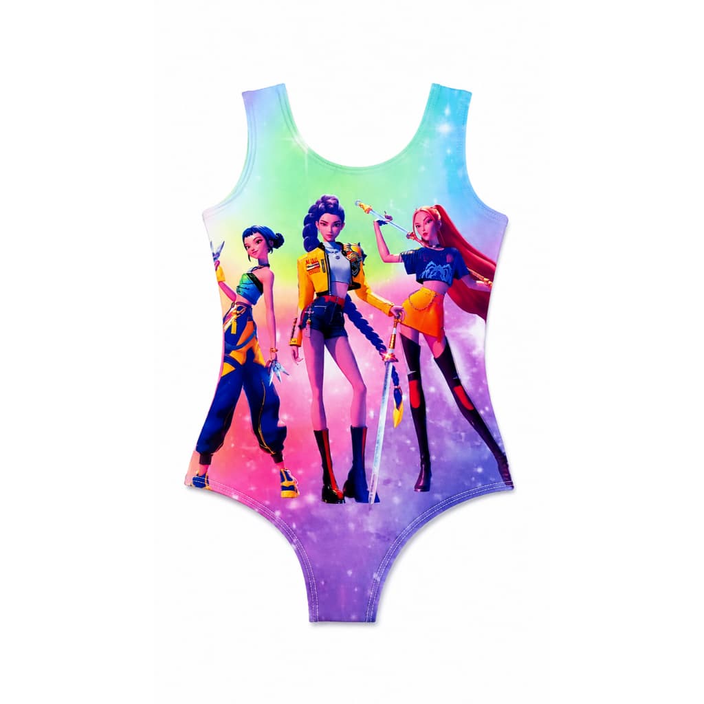 Body Infantil Menina Huntrix Demon Guerreiras K-Pop Roupas Meninas Roupa Infantil Menina