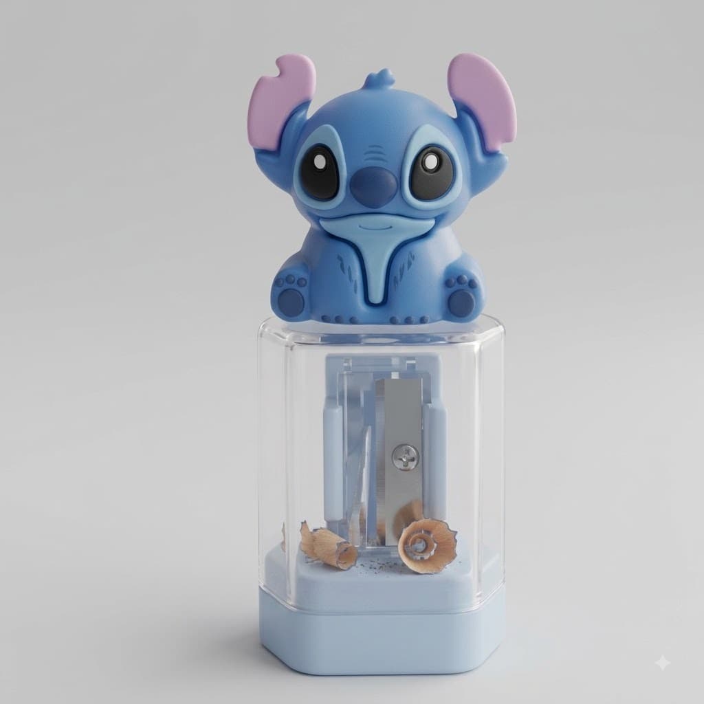 Apontador Do Stitch infantil Com Deposito Azul