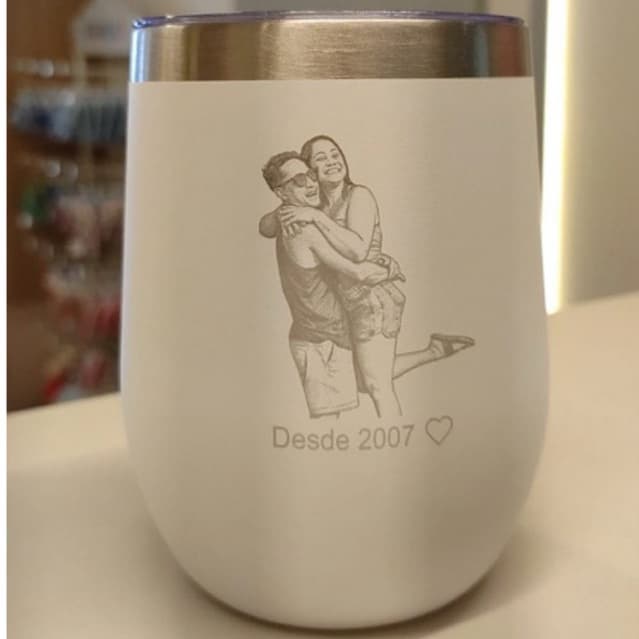 Copo Térmico 350ml Personalizado com Sua Foto Gravada a Laser