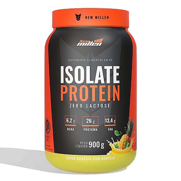 Isolate Protein New Millen Kit 2 Potes 900g Zero Lactose Proteína da Carne 26g 60 Doses