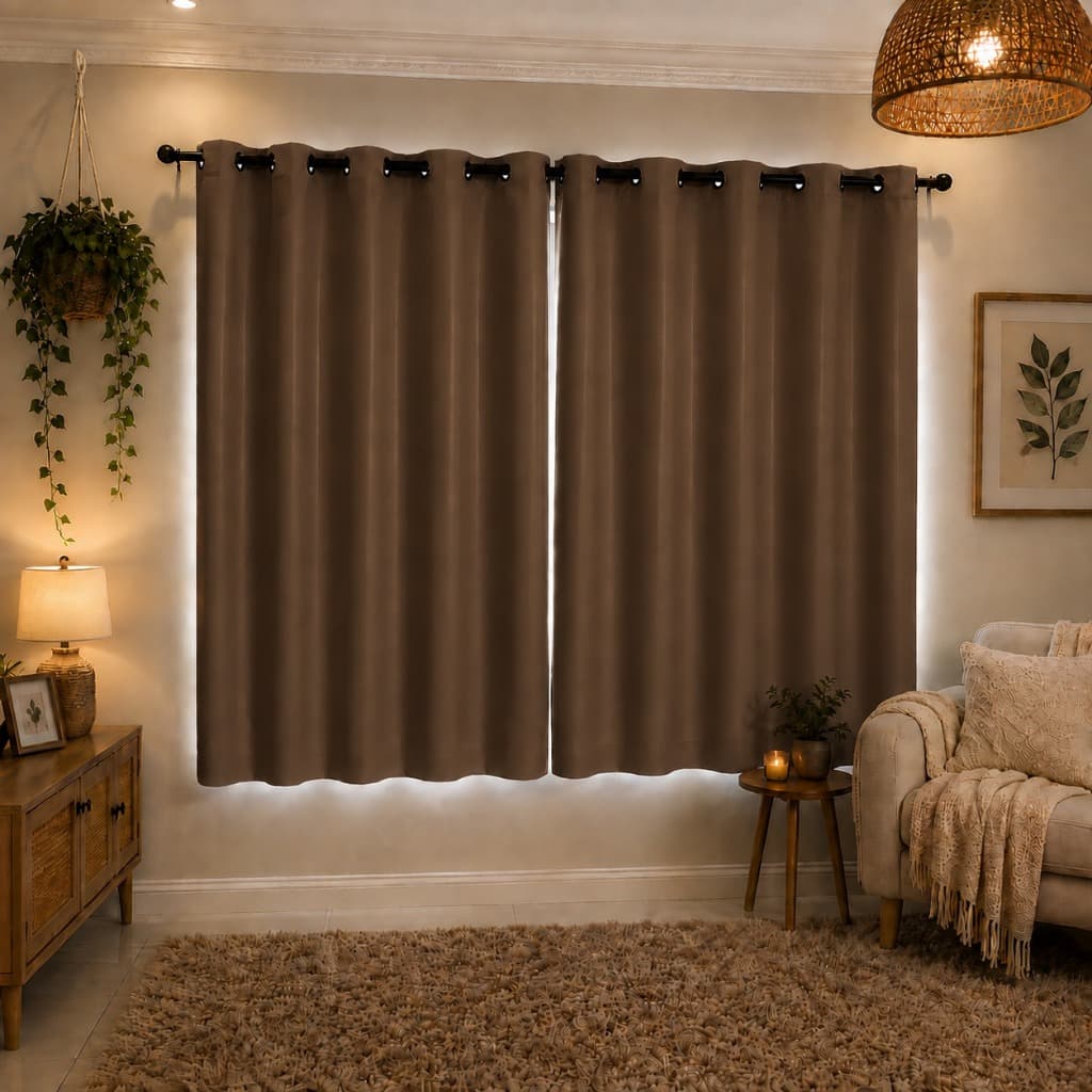 Cortina PVC 100% Blackout/Blecaute 2,80x1,80m Corta Luz Privacidade Quarto, Sala, Cozinha