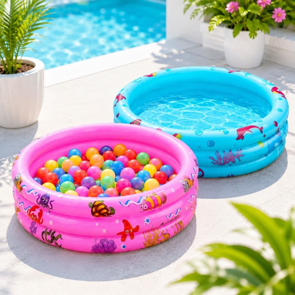 Piscina Infantil Inflável 3 Gomos 60 Cm Piscina Bolinha Criança Bebê