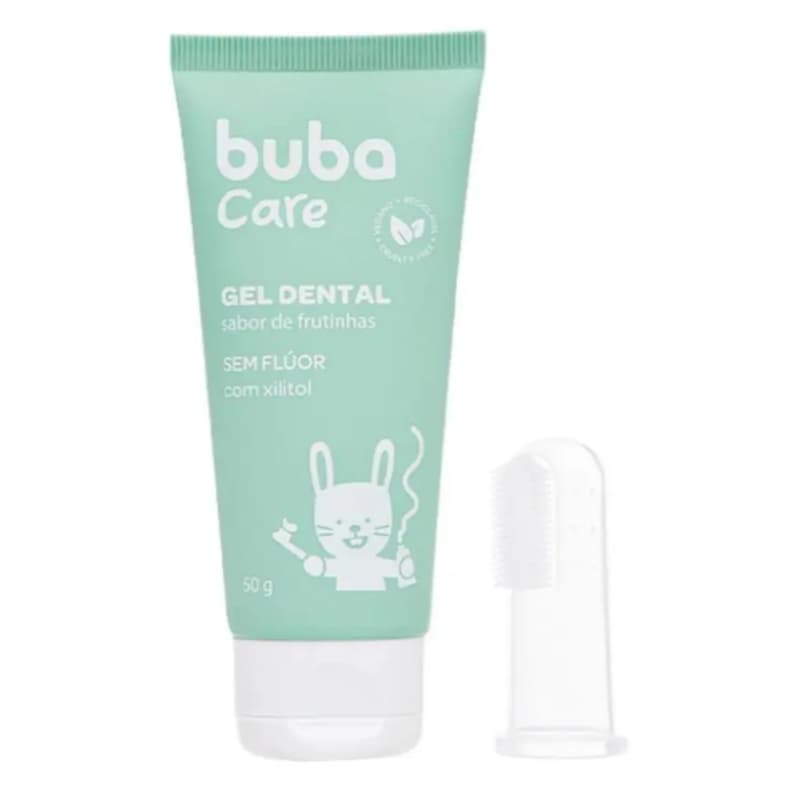 Gel Dental Sem Flúor C/ Escova Massageadora 16563 Buba Care