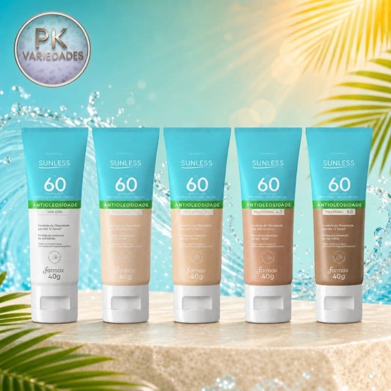 Protetor Solar Facial FPS 60 40g Sunless com Efeito Matte para Controle de Oleosidade