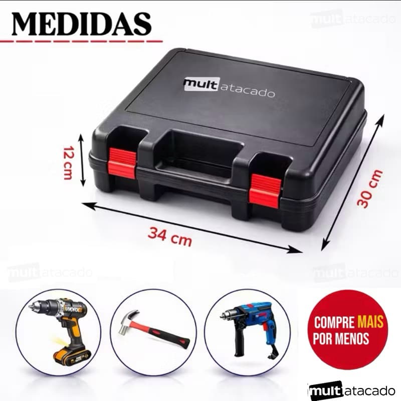Maleta Furadeira New Box organizador de ferramentas mala