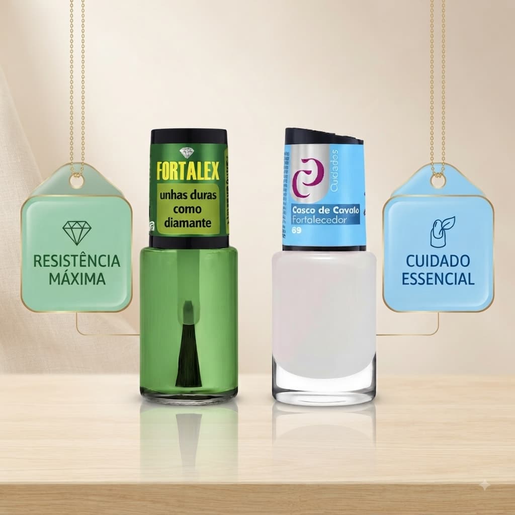 Kit Fortalex + Casco de Cavalo Fortalecedor de Unhas Fracas e Quebradiças Cuidado e Resistência
