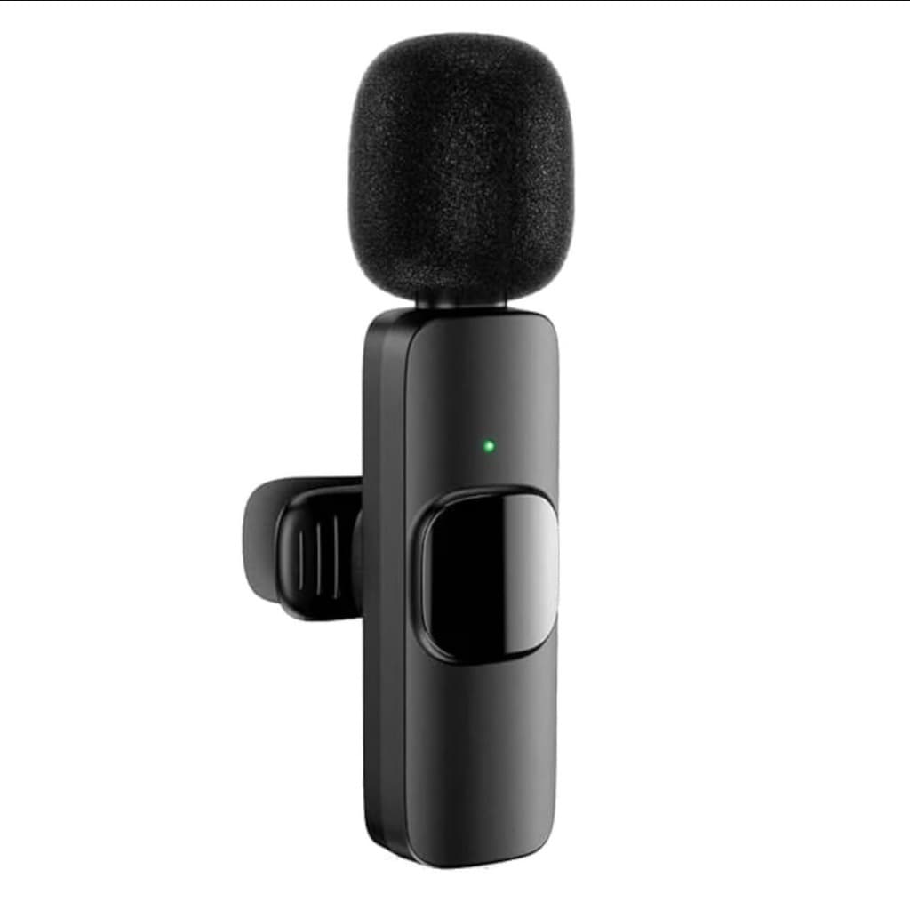 Microfone de Lapela Sem Fio USB-C Compacto Preto