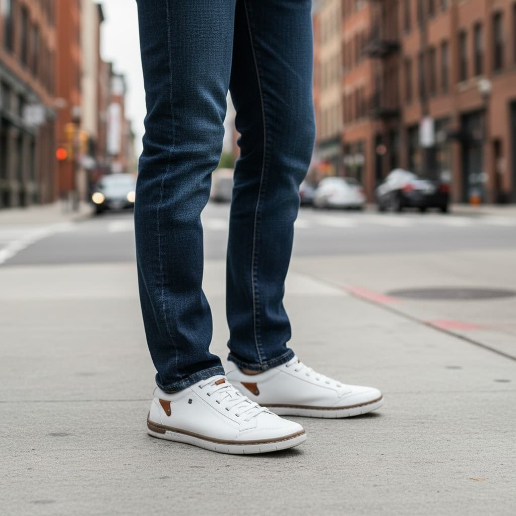 Sapatênis Masculino para Dia a Dia com Costuras Aparentes e Acabamento Liso