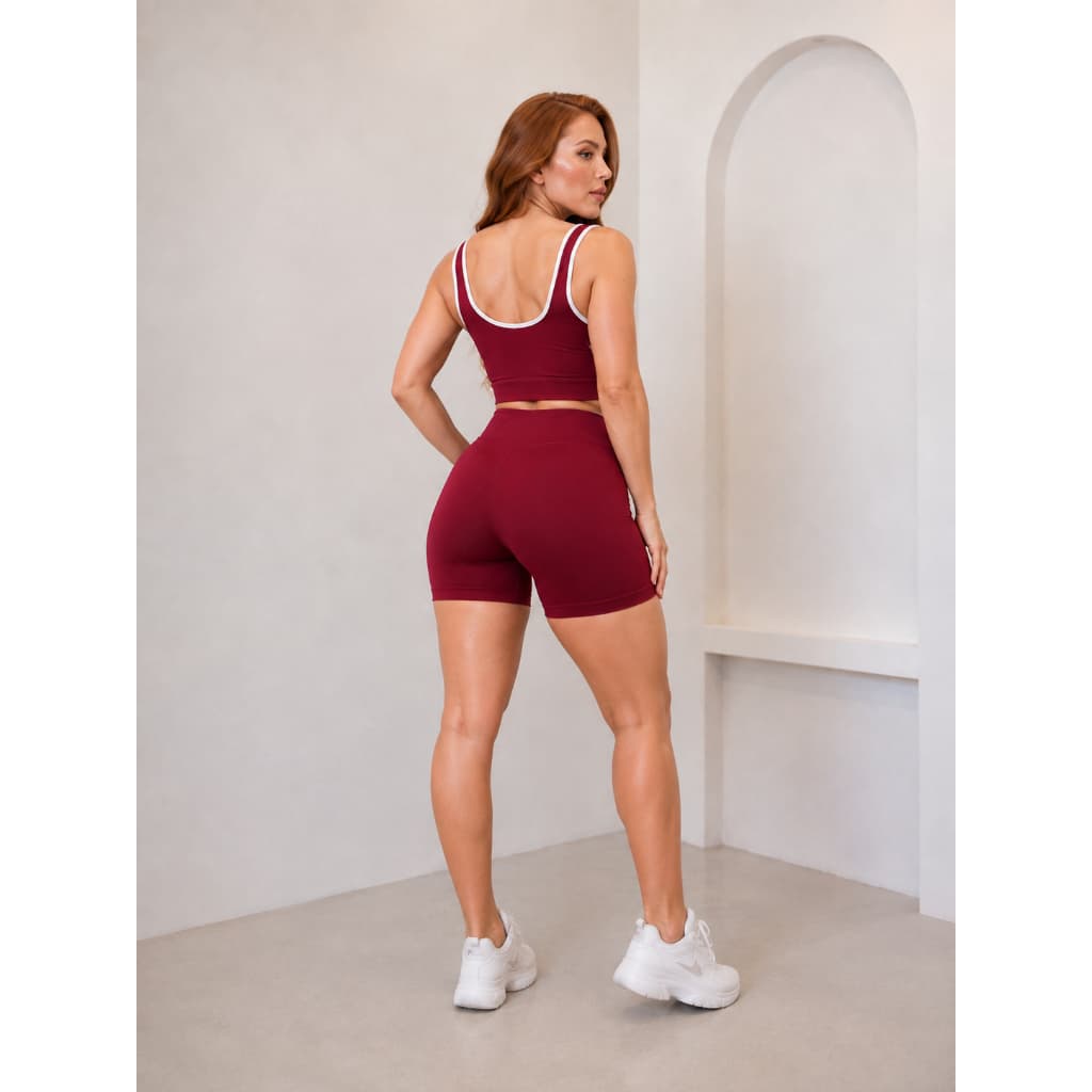 Conjunto Academia Feminino Short e Top Gringo Cintura Alta Fitness