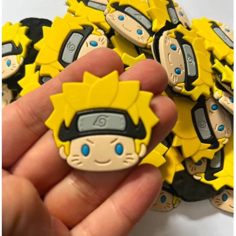KIT APLIQUE EMBORRACHADO NARUTO, PACTE COM 10 E 20 PEÇAS