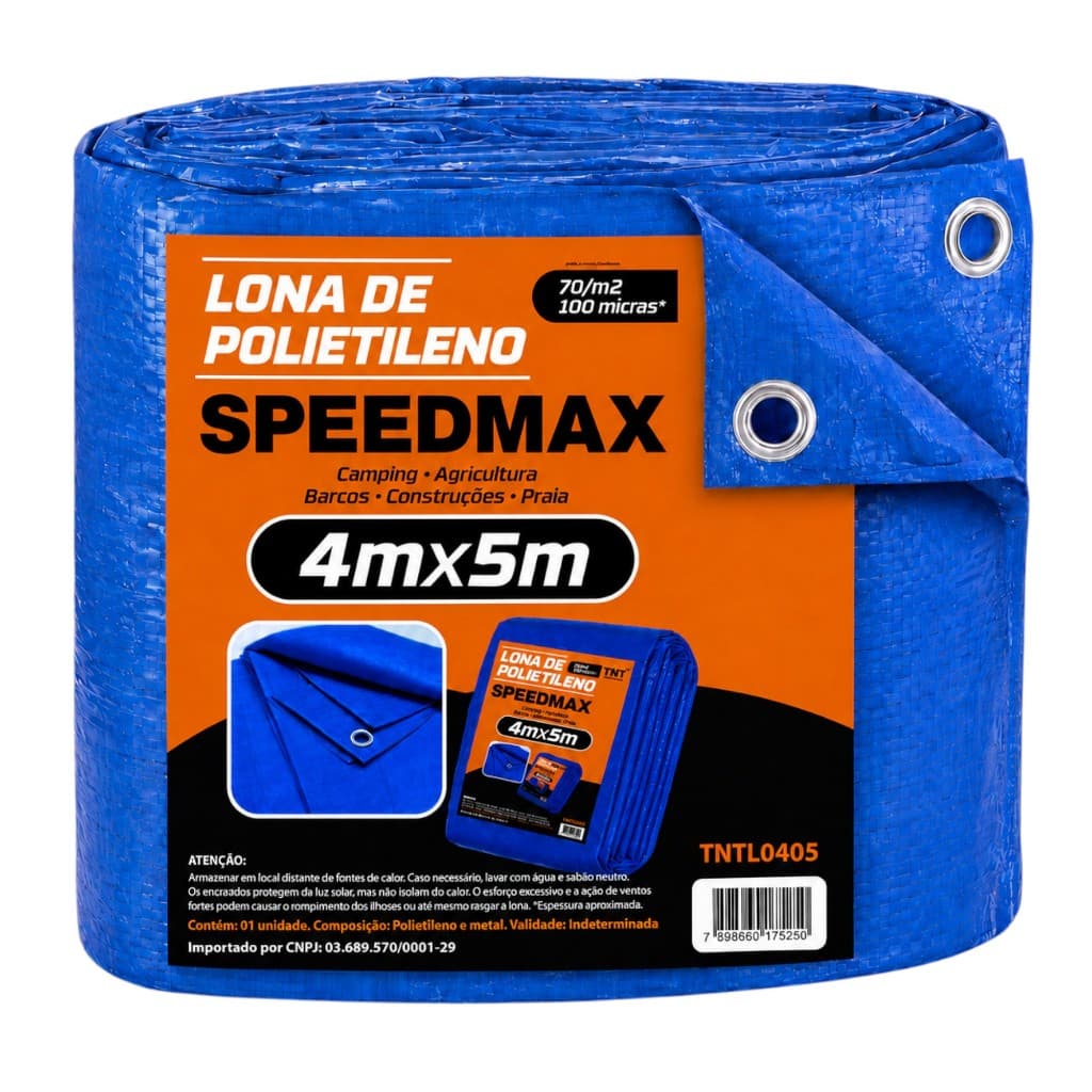 Lona 5x4 Mt Azul Plastica Impermeavel Festa Barraca Camping em polietileno