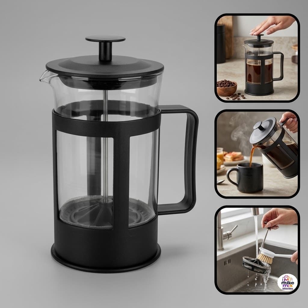 Cafeteira Prensa Francesa 300ml Vidro Manual French Press Café Chá Cremeira Filtro Inox Cafeteira Francesa